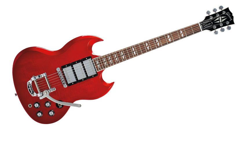 Gloss nitrocellulose clear coats reveal a figured maple top that blends to solid red