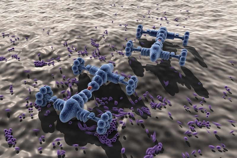 illustration showing nanotechnology in science and medicine