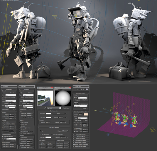 The final lighting setup for an illustration should give an insight into the character