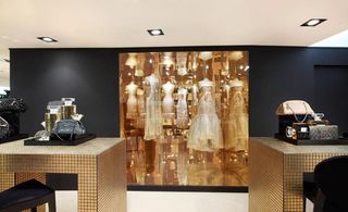 The pop-up also has an exhibition space of Chanel gowns and suits previously worn by actor