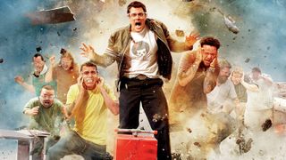 The cast of Jackass in a poster for Jackass 3D