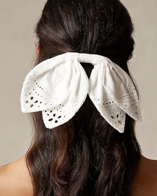 Eyelet Bow Hair Clip