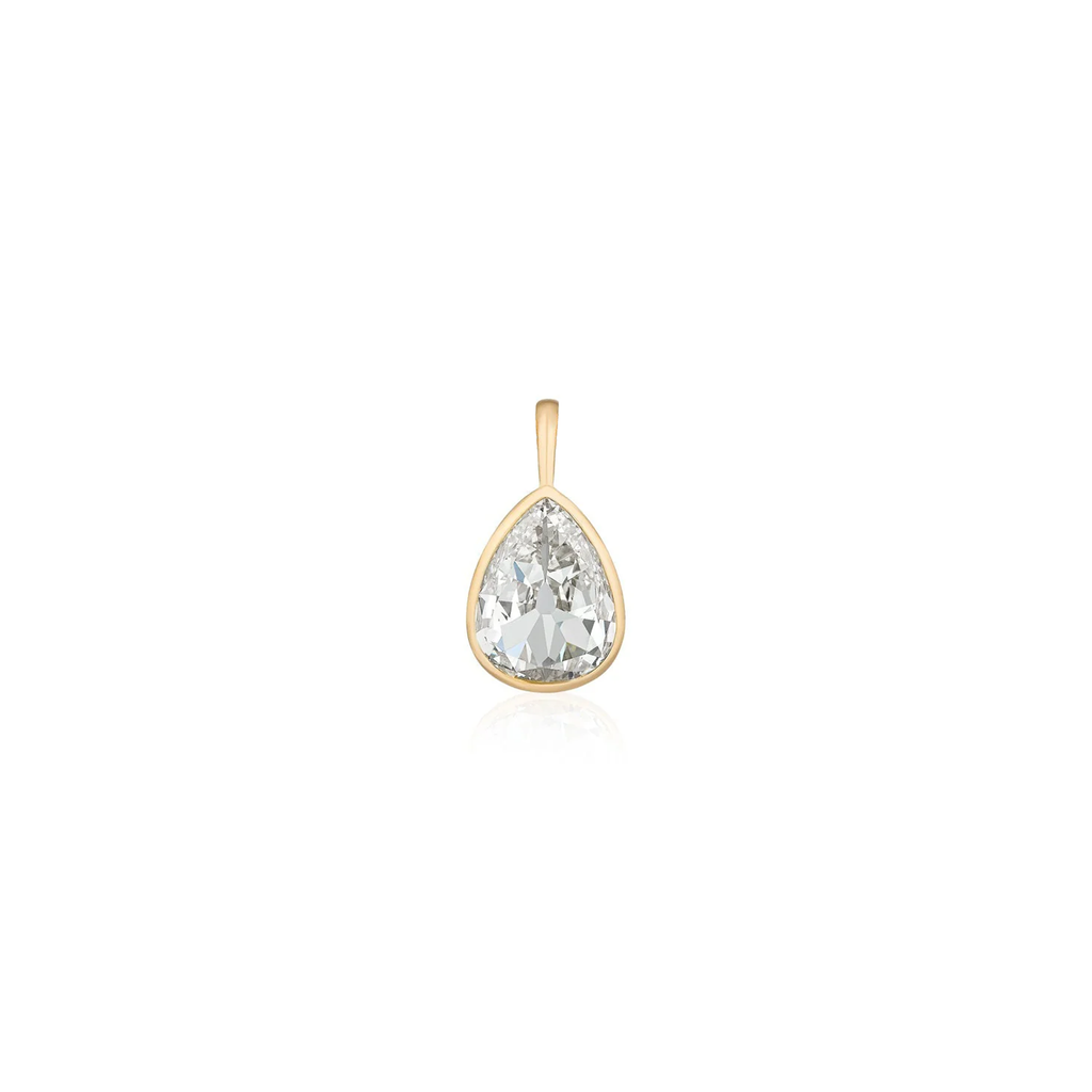 Pear Bezel Drop Pendant