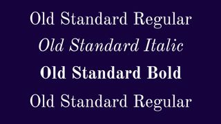 Examples of Old Standard font