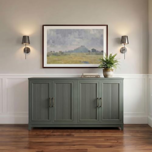 Martha Stewart Bedford Modular Fluted Storage Tv Stand, Fern Green