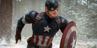 Chris Evans as Captain America in Avengers: Age of Ultron