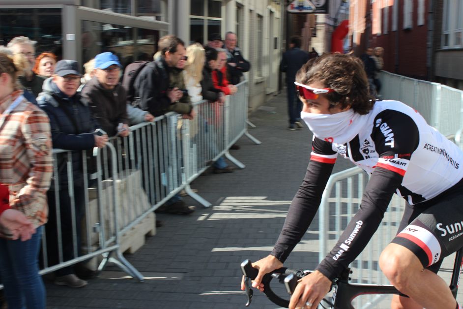 Michael Matthews was protected against the chilly breeze
