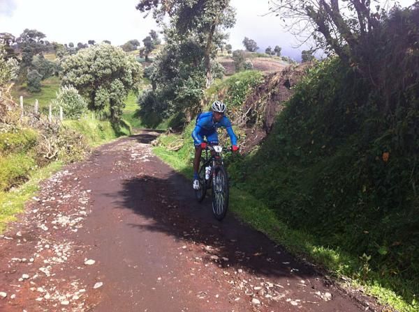 Federico Ramirez on the downhill off the volcano