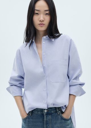 Striped Cotton Shirt - Women | Mango Usa