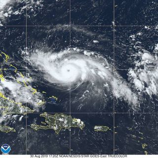 Hurricane Dorian satellite image taken Aug. 30, 2019.