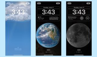 Weather & Astronomy wallpapers for iPhone in iOS 16