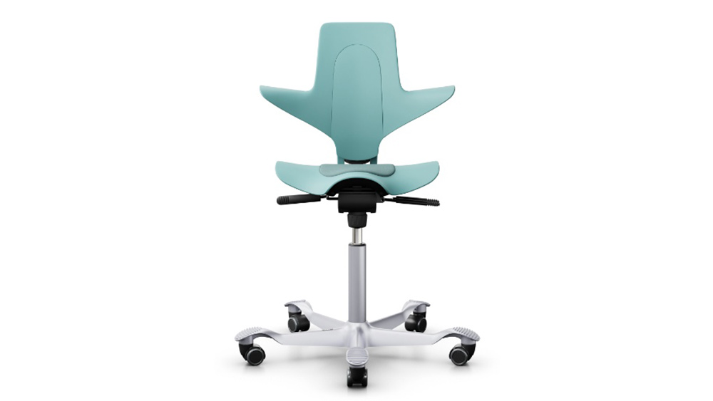 Product shot of the HÅG Capisco ergonomic office chair