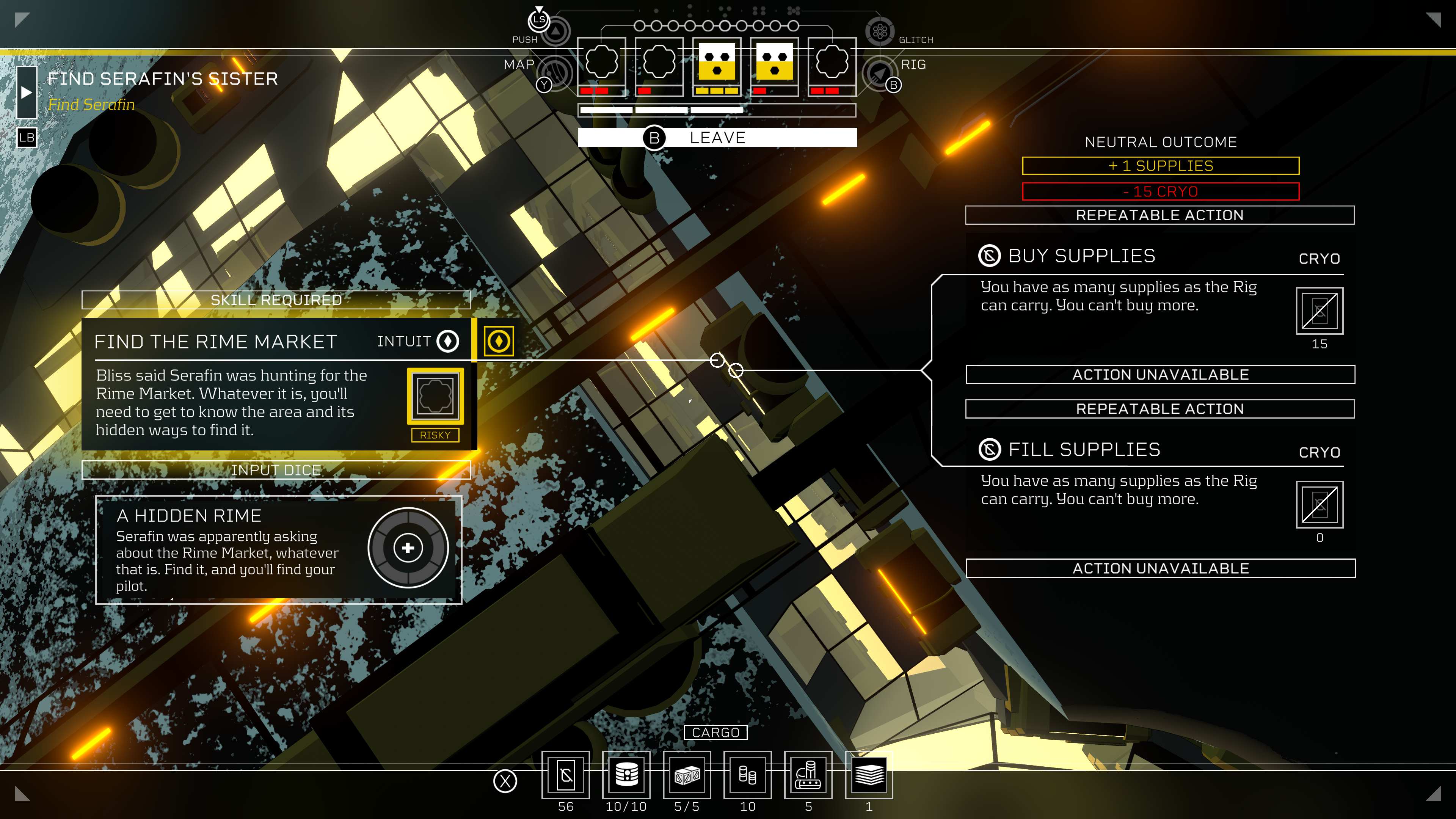 Screenshot of Citizen Sleeper 2: Starward Vector on Xbox Series X.