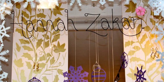 Hannah Zakari, an independent boutique in Edinburgh, hired Mr Yen to create this Christmas window display