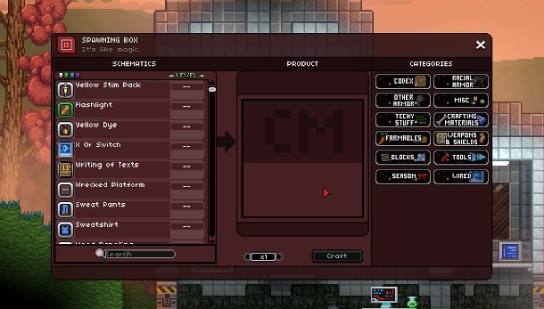 Starbound чит меню