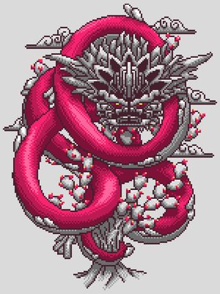 Pixel art: Depiction of an ancient God