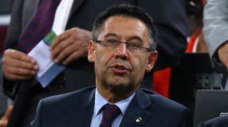 Josep Maria Bartomeu attends a match during his time as president of the Catalan club.