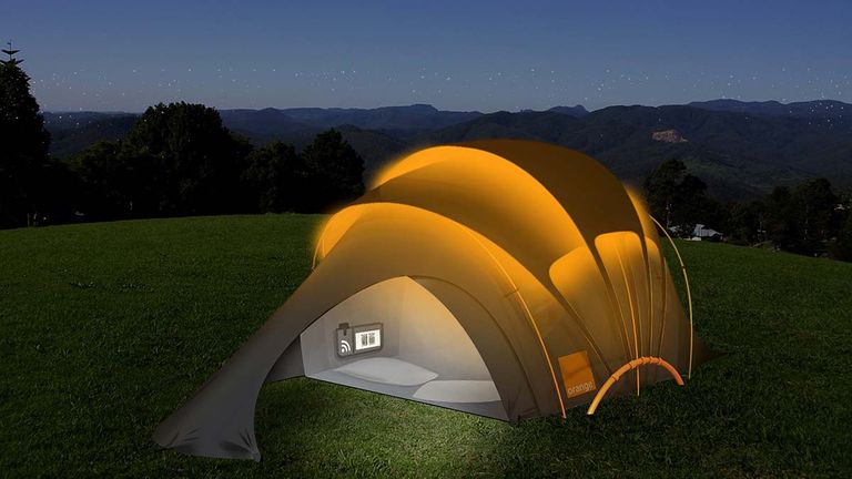 Kaleidoscope Orange Solar Tent