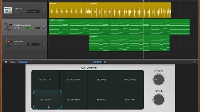 The Transform Pad is designed to enable fast and simple sound tweaking.