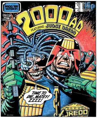 Pirates of The Black Atlantic threw up a classic Dredd cover from Bolland