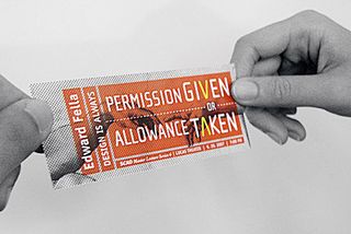 Inspired by a quote by American graphic designer Edward Fella, Kris Tsao developed this creative ticket design