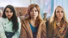 AIMEE-FFION EDWARDS as Sarah, MIRIAM PETCHE as Carrie and AASIYA SHAH as Laila in Believe Me