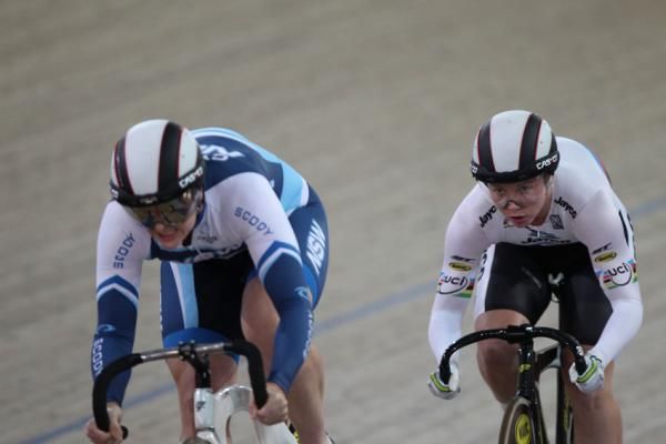 The New South Wales pair of Cassandra Kell and Kaarle McCulloch came out on top in qualifying for the team sprint.