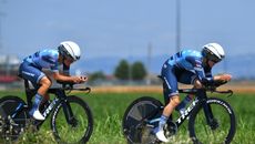 Lizzie Deignan and Ruth Winder during the opening TTT of the Giro Donne