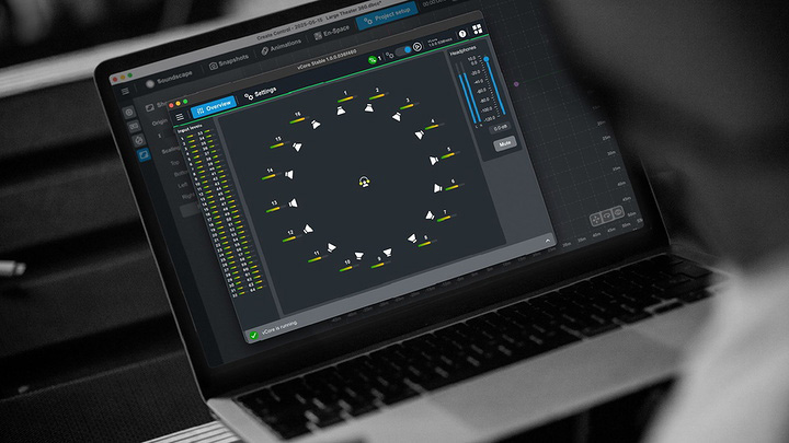 A laptop with dandb vCore software.