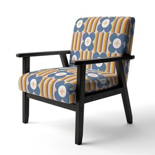 A retro floral patterned chair
