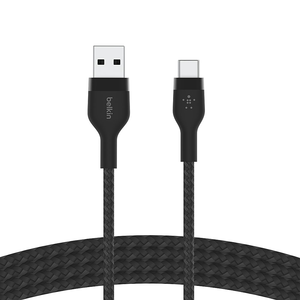 Belkin BoostCharge Pro Flex braided cable in black.