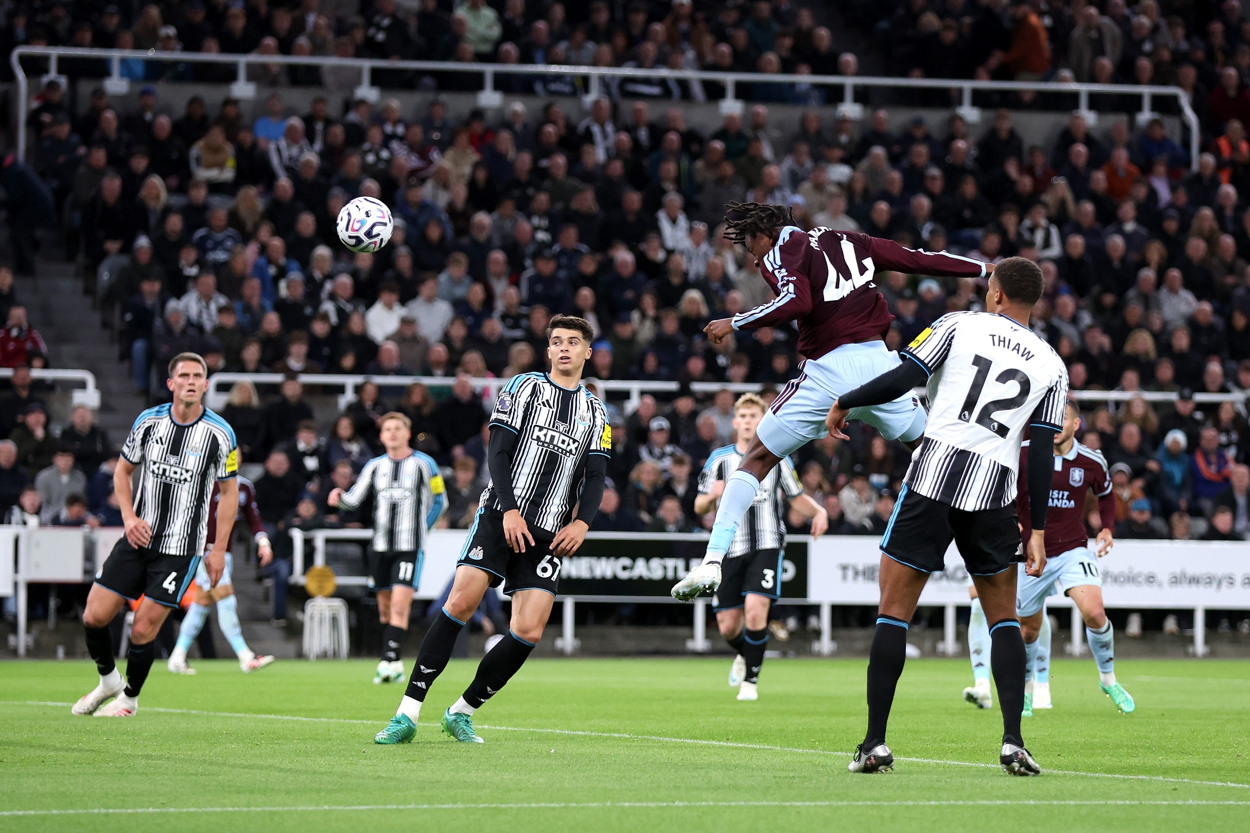 Johan Manzambi of Aston Villa scores his team&amp;rsquo;s first goal