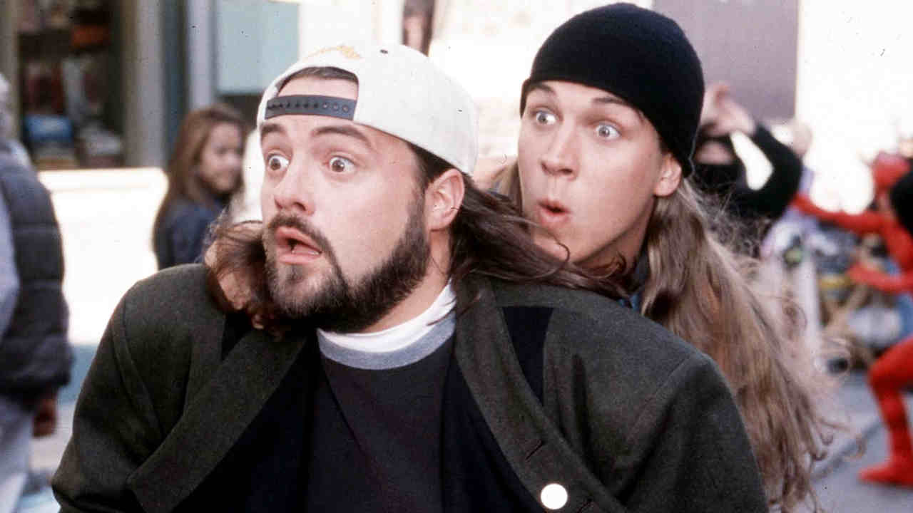 Kevin Smith and Jason Mewes as Jay And Silent Bob in Jay And Silent Bob Strike Back