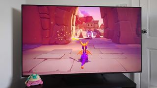 Hisense U7N with Spyro the Dragon gameplay on screen