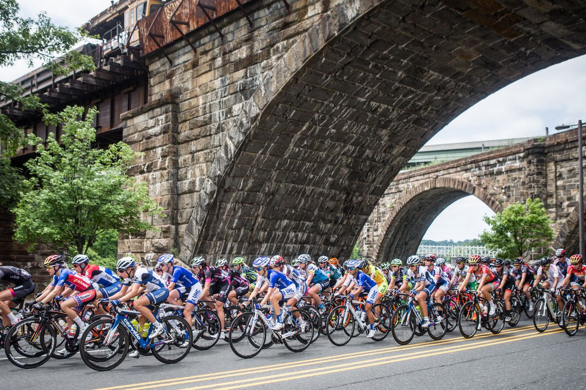 The women on the way out for another lap