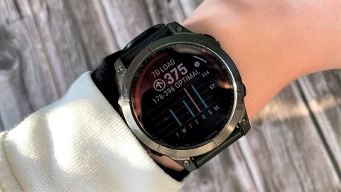 Garmin Fenix 7 review: Pictured here, the reviewer wearing the watch 