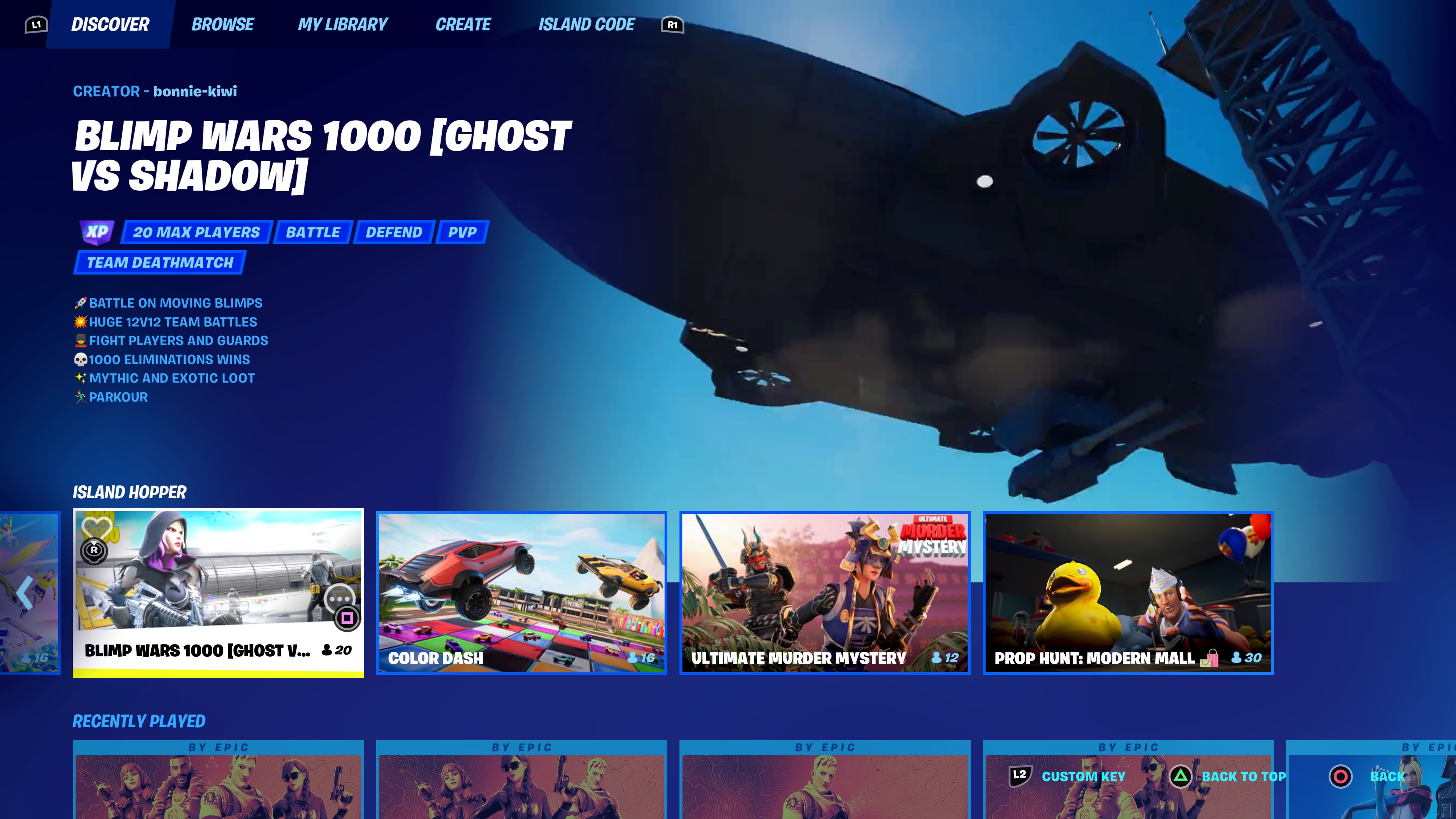 Fortnite Island Hopper game modes creative quests rewards