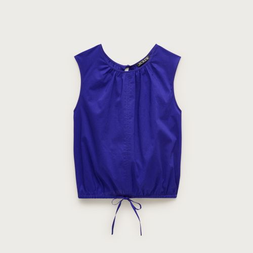 Drawstring-Waist Tank Top in Sateen