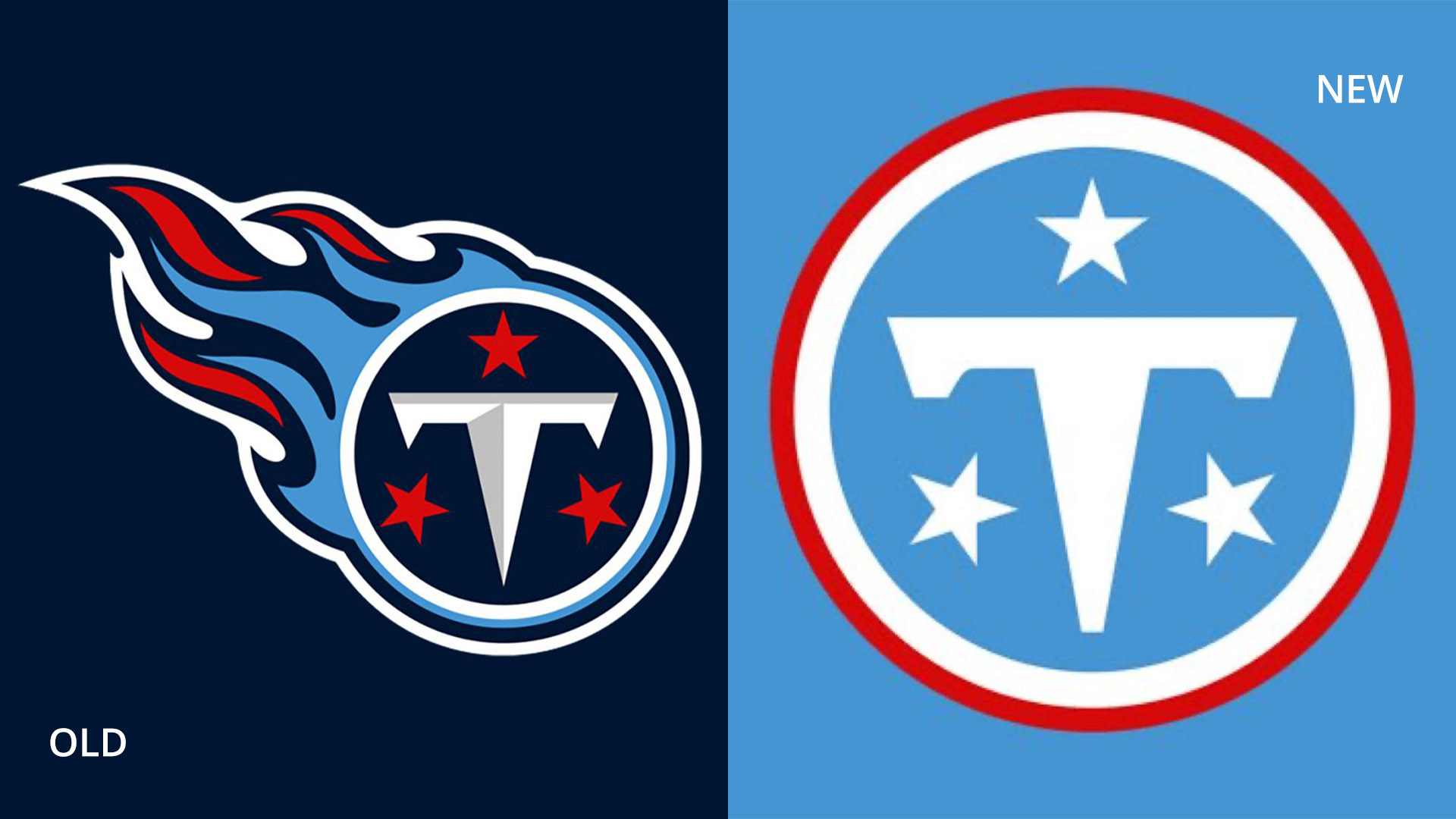 Tennessee Titans old vs new logo