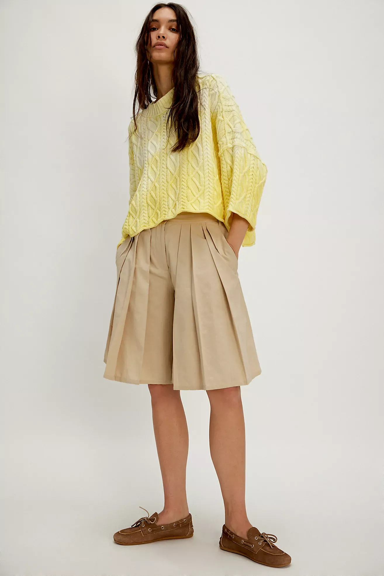 City Everly Linen Trouser Shorts