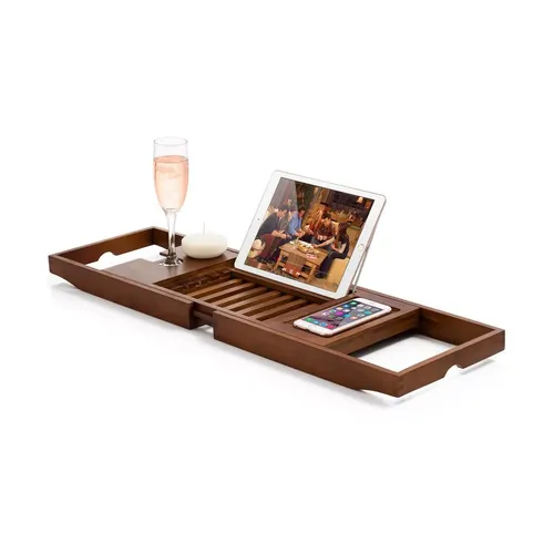 Bamboo Expandable Bathtub Tray