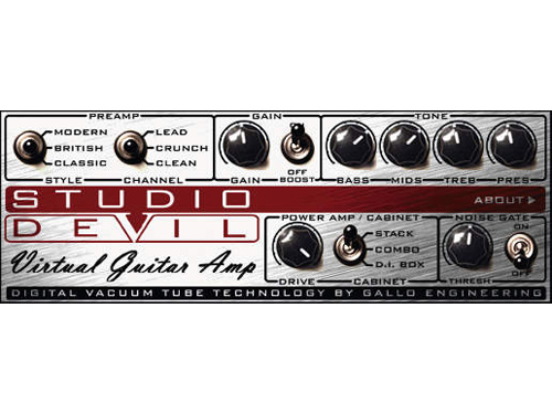 Virtual Guitar Amp&#039;s interface is as simple as it could be.