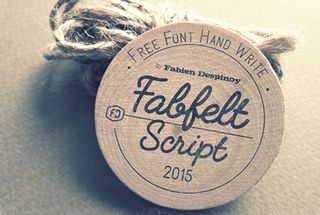 Free script fonts: sample of Fabfelt Script