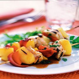 Chicken and Mango kebabs