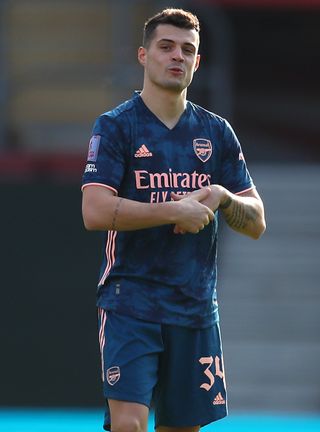 Granit Xhaka has been targeted for social media abuse from a number of Arsenal fans.