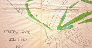 Plan showing old par-3 17th at Cowdray Park