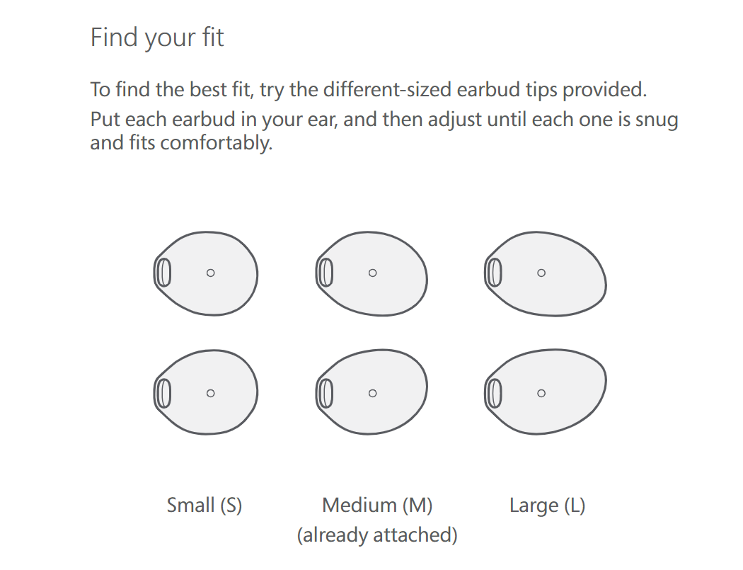 Surface Earbuds FCC Fitting