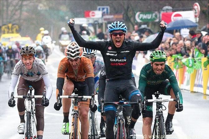 Andrew Talansky (Garmin-Sharp) wins stage 3 from a seven-man escape group.