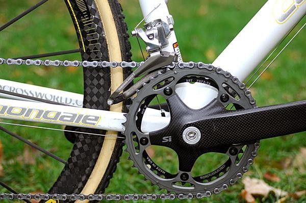 Johnson runs with 39/46T chainrings.