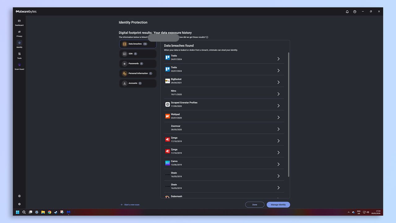Malwarebytes antivirus software screenshot